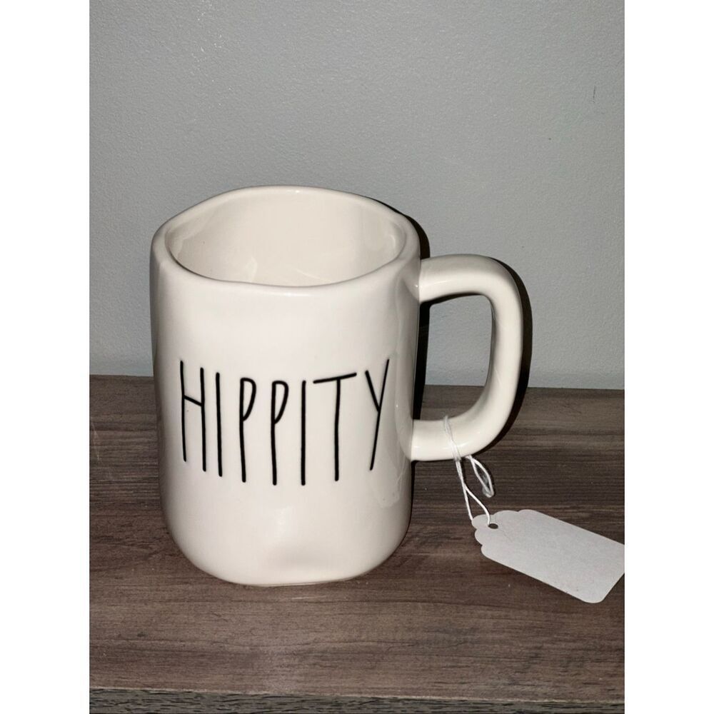 Rae Dunn Artisan Collection by Magenta Pottery Etched “HIPPITY” Mug